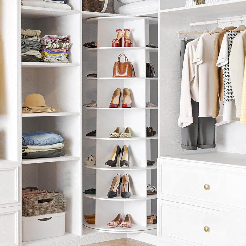 Minimalist Round Wood Shoe Storage 4/5/6/7-Tier