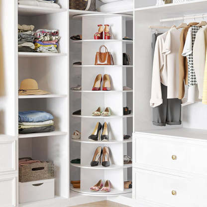 Minimalist Round Wood Shoe Storage 4/5/6/7-Tier