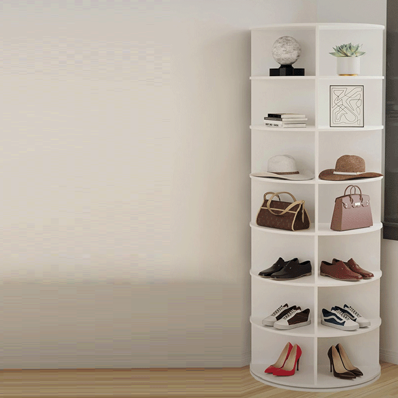 Minimalist Round Wood Shoe Storage 4/5/6/7-Tier