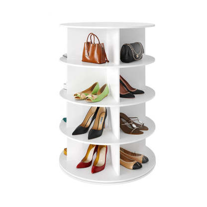 Minimalist Round Wood Shoe Storage 4/5/6/7-Tier