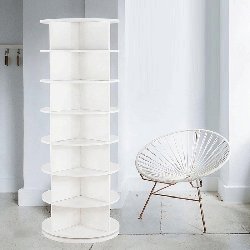 Minimalist Round Wood Shoe Storage 4/5/6/7-Tier