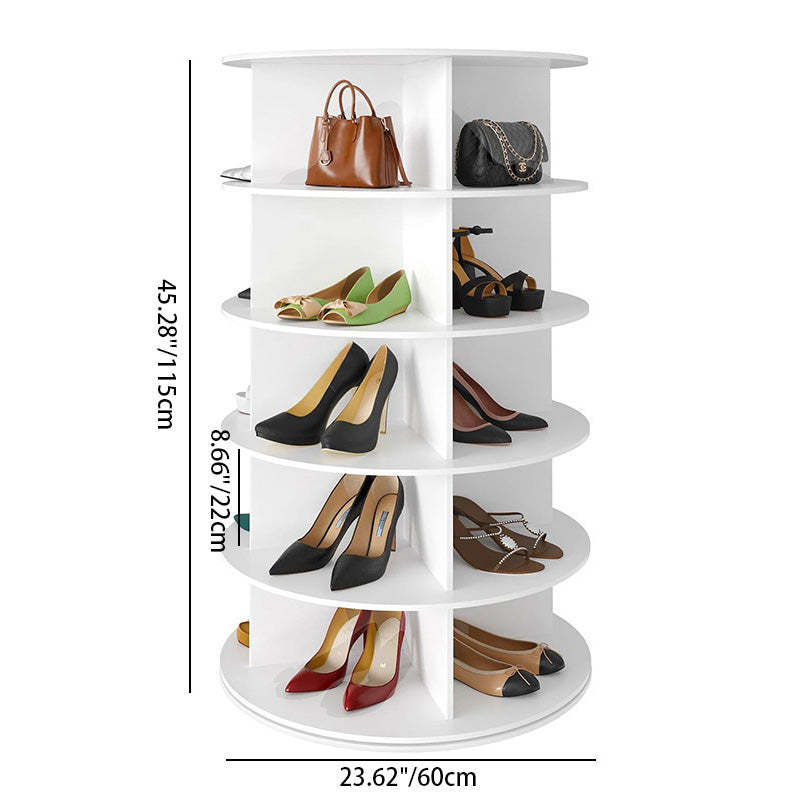 Minimalist Round Wood Shoe Storage 4/5/6/7-Tier