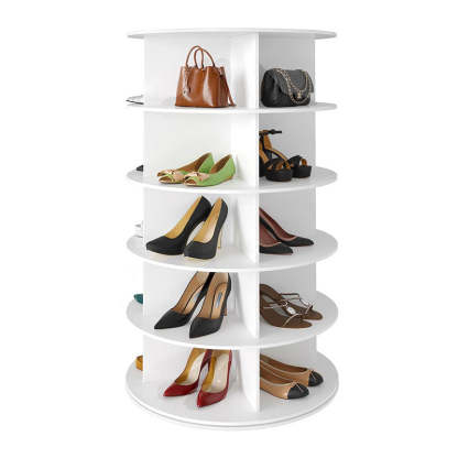 Minimalist Round Wood Shoe Storage 4/5/6/7-Tier