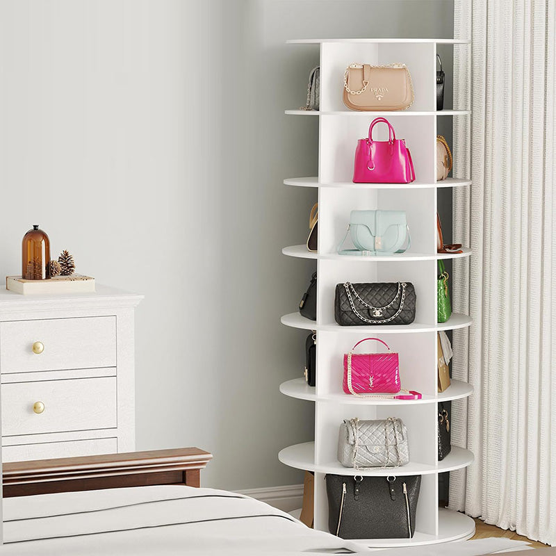 Minimalist Round Wood Shoe Storage 4/5/6/7-Tier