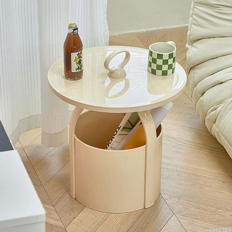 Scandinavian Round Barrel End Table