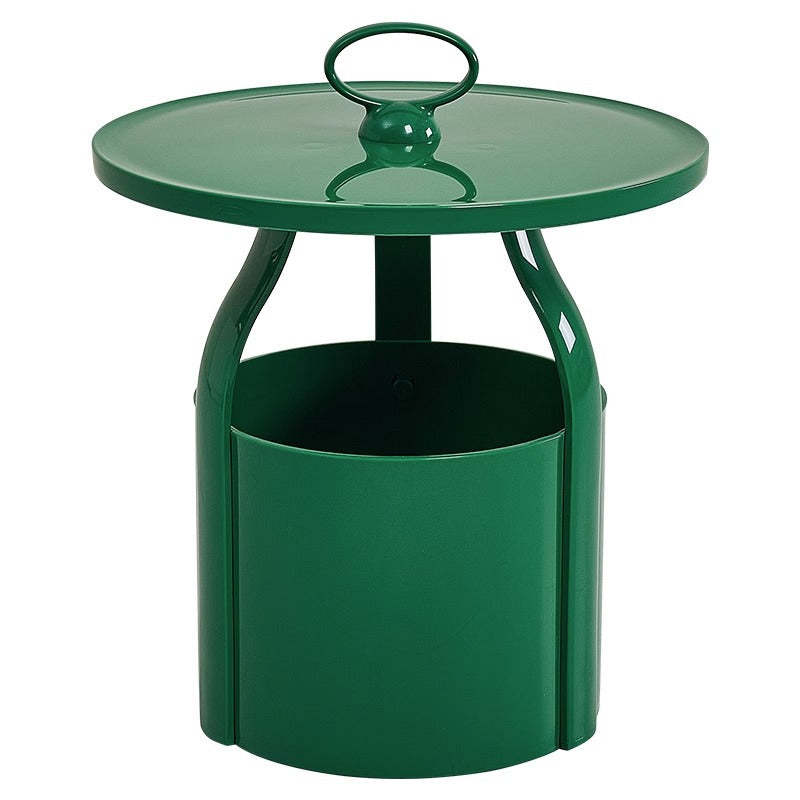 Scandinavian Round Barrel End Table