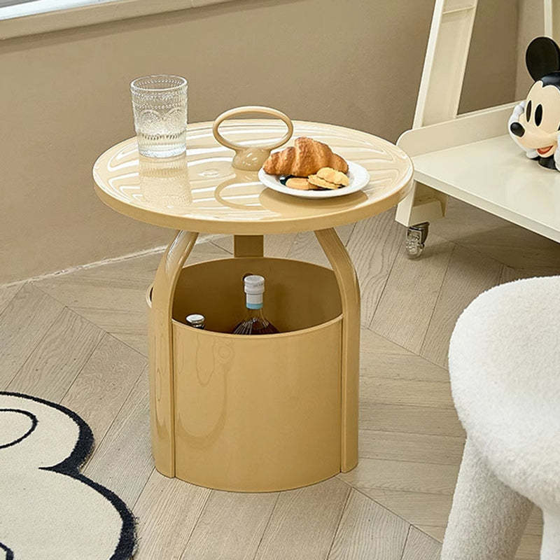 Scandinavian Round Barrel End Table