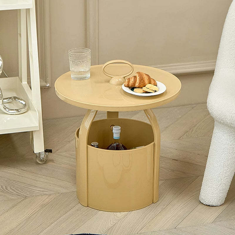 Scandinavian Round Barrel End Table