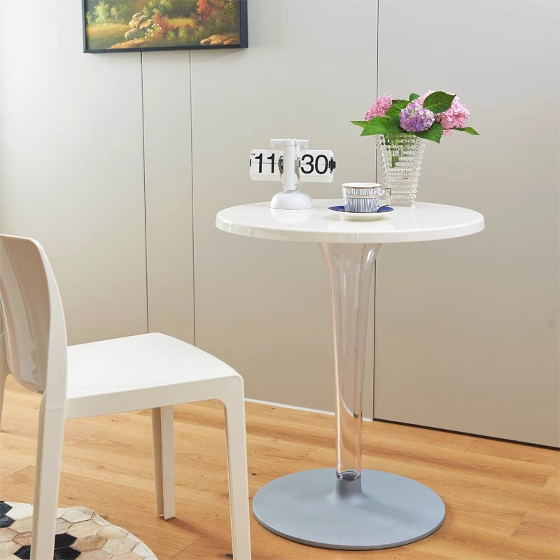 Minimalist Cylinder Aluminum End Table — Smoke Gray