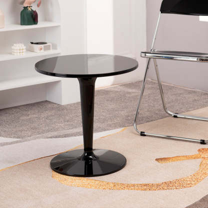 Modern Cylinder Acrylic End Table — White