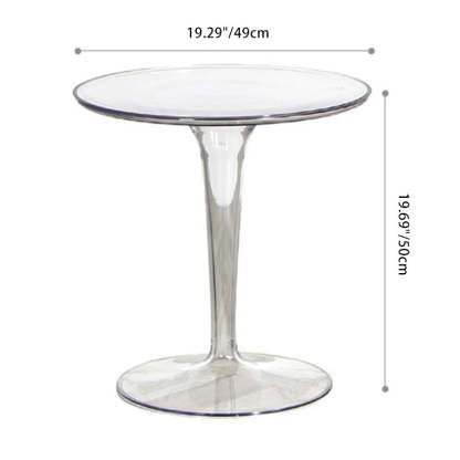 Modern Cylinder Acrylic End Table — Brown
