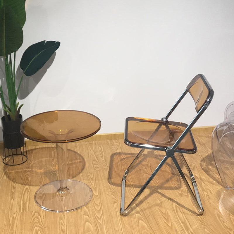 Modern Cylinder Acrylic End Table