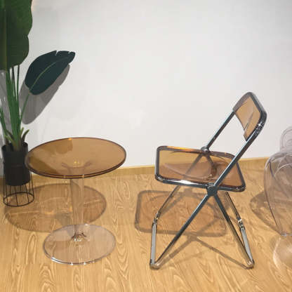 Modern Cylinder Acrylic End Table