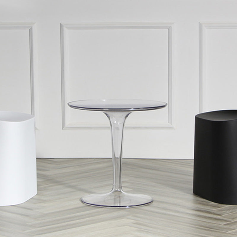 Modern Cylinder Acrylic End Table — Black