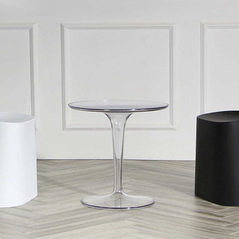 Modern Cylinder Acrylic End Table — Black