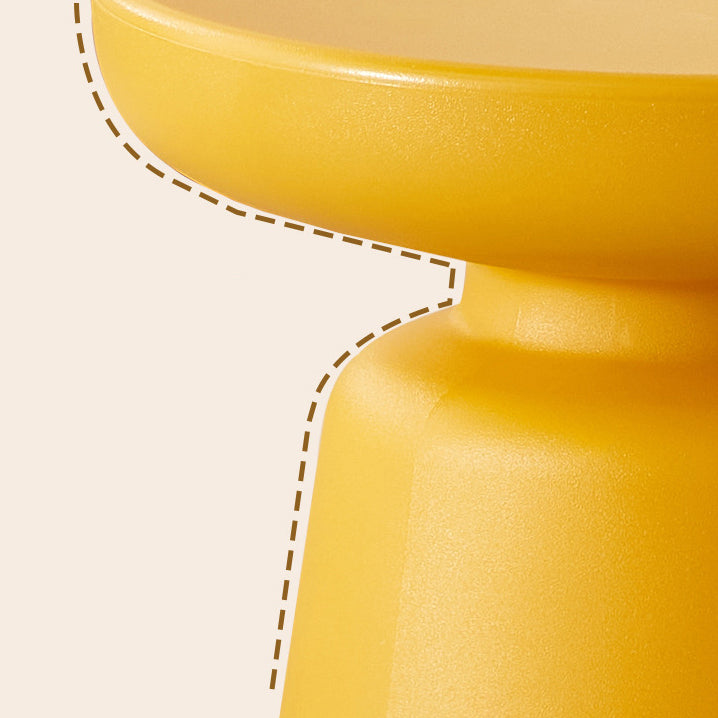 Art Deco Cylinder Entryway End Table — Yellow