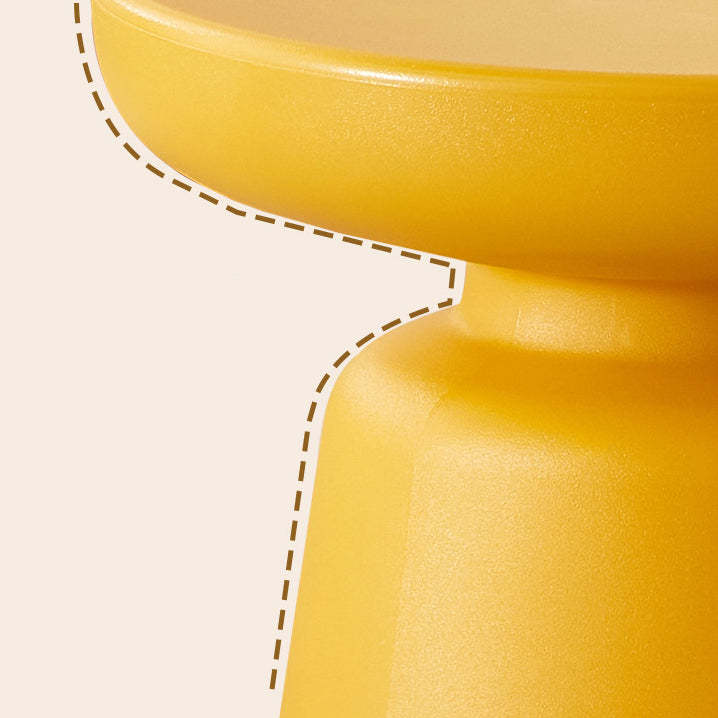 Art Deco Cylinder Entryway End Table — Yellow