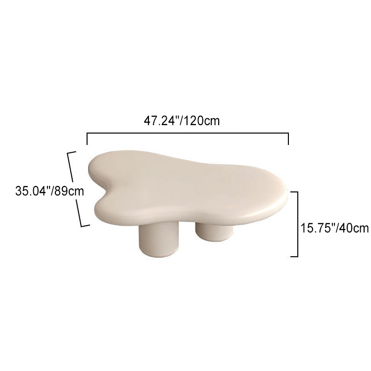 Art Deco Cream Cloud Cylinder End Table