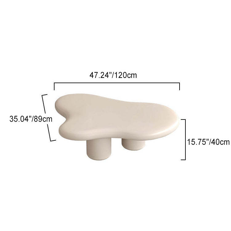 Art Deco Cream Cloud Cylinder End Table