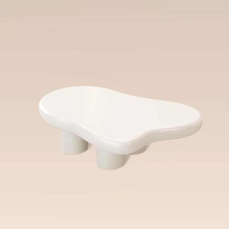 Art Deco Cream Cloud Cylinder End Table
