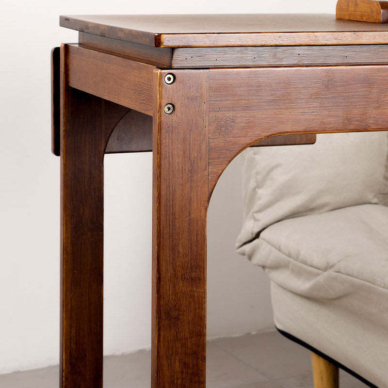 Minimalist C-Shape Wood End Table 2-Tier