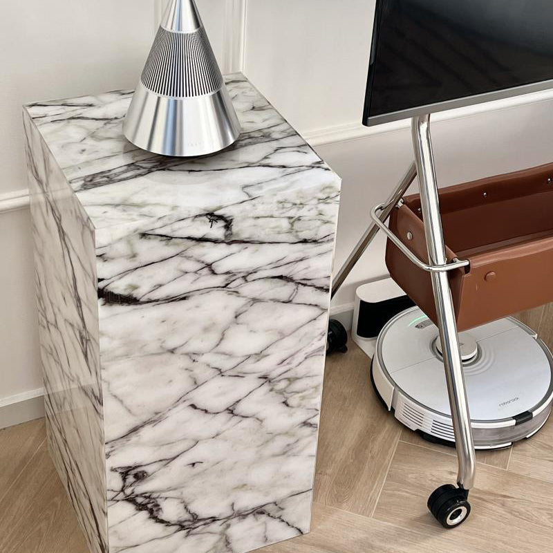 Minimalist Textured Acrylic End Table