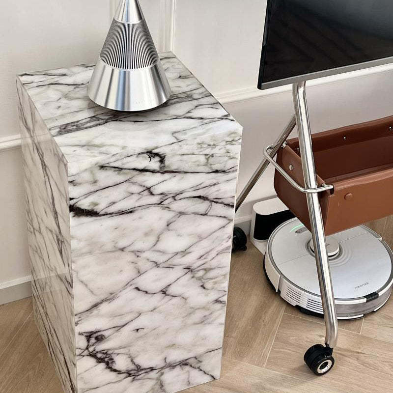 Minimalist Textured Acrylic End Table