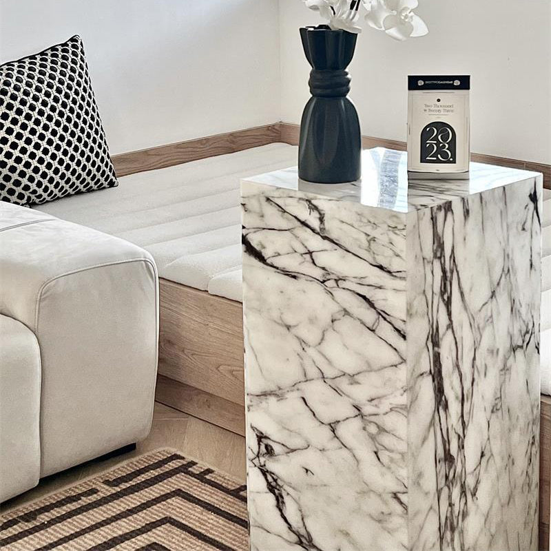 Minimalist Textured Acrylic End Table