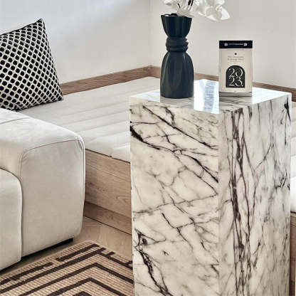Minimalist Textured Acrylic End Table