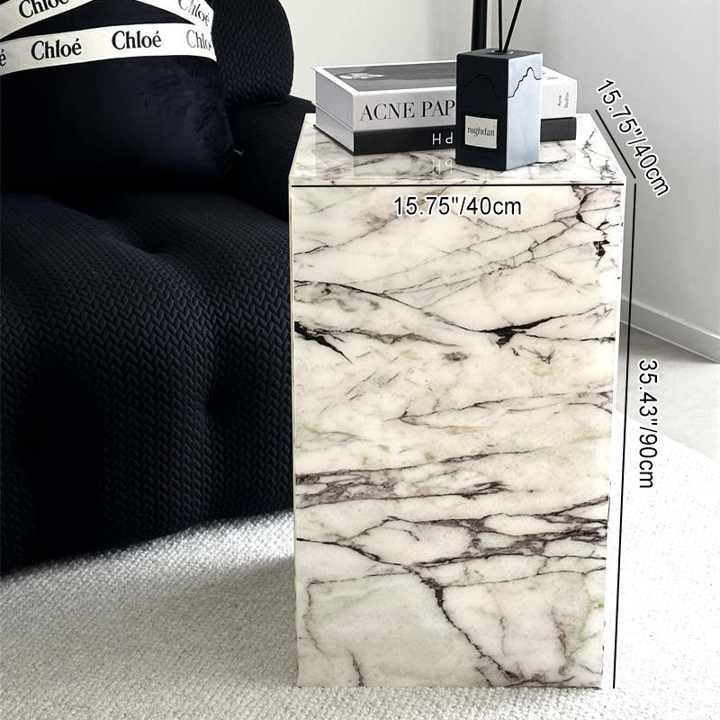 Minimalist Textured Acrylic End Table
