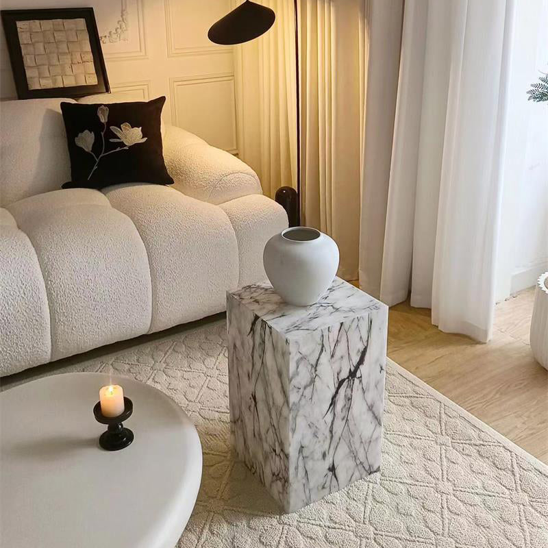 Minimalist Textured Acrylic End Table