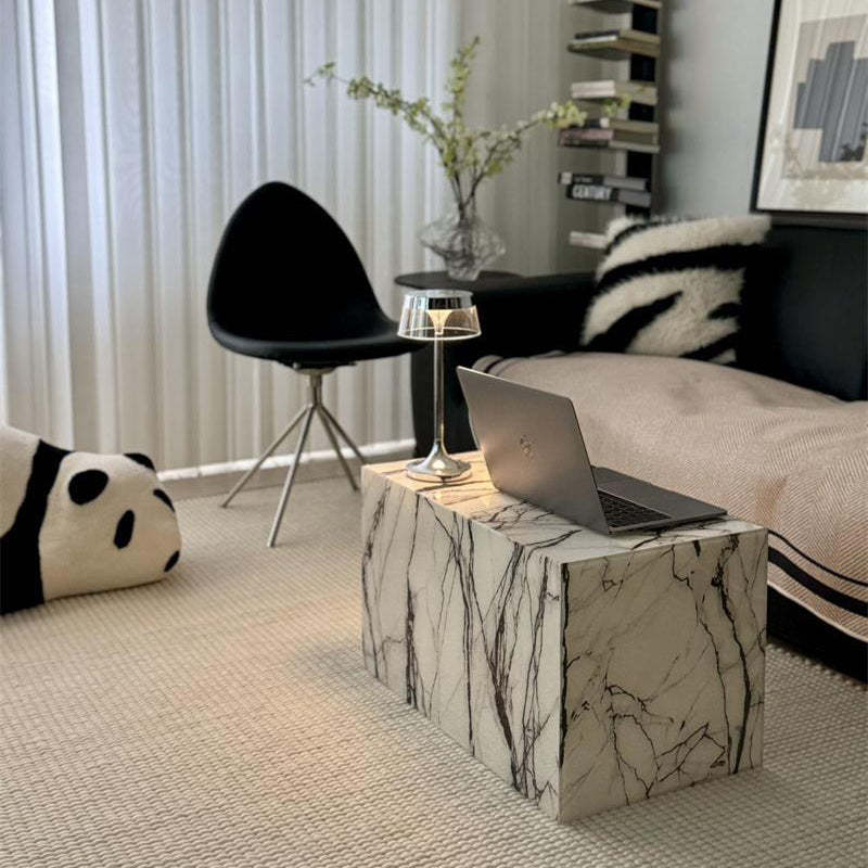 Minimalist Textured Acrylic End Table