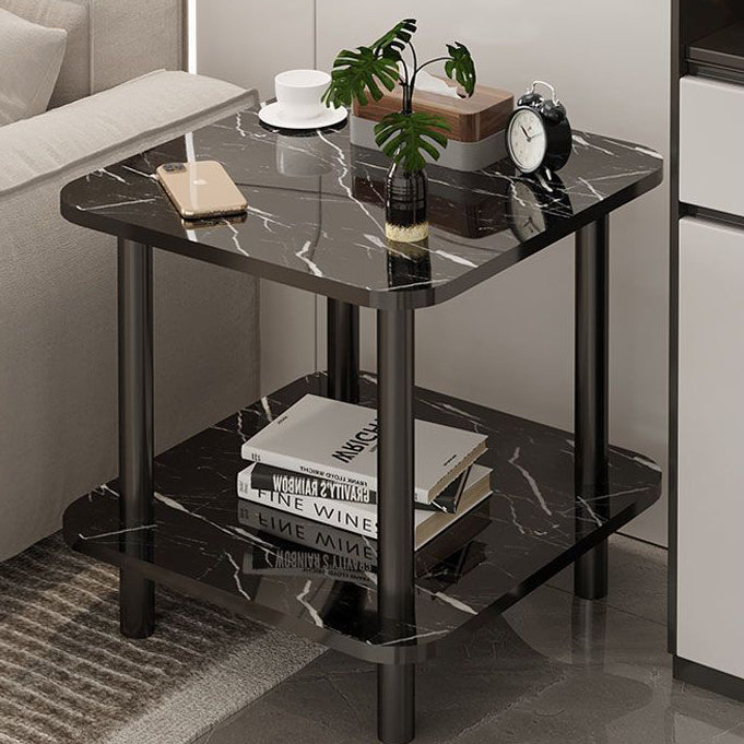 Scandinavian Cylinder Wood End Table 2-Tier