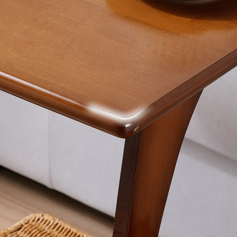 Minimalist C-Shape Bamboo End Table 2-Tier