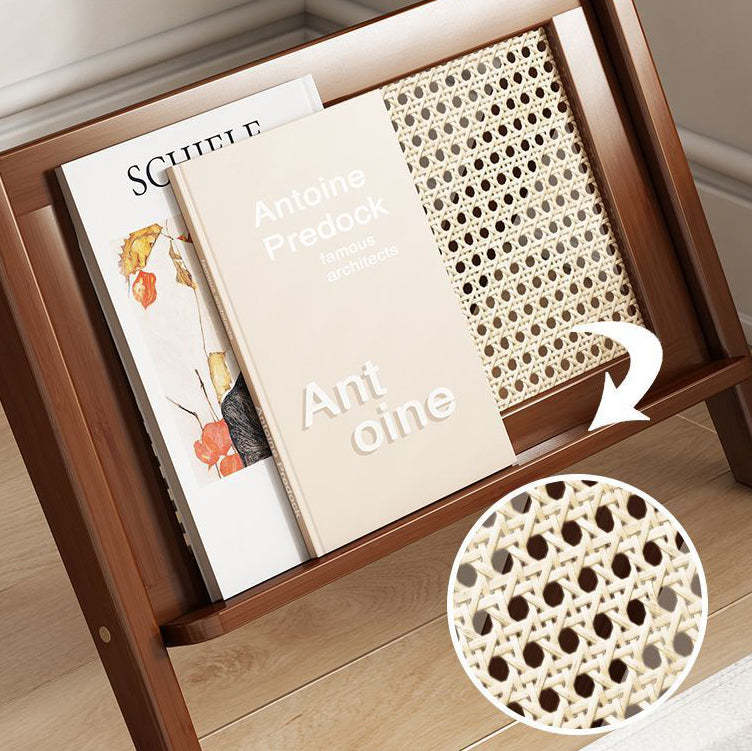 Minimalist Triangle-Support Glass 1-Tier End Table