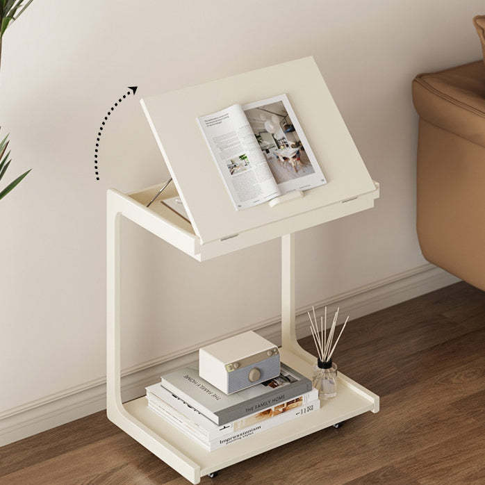Lighom creative u-shape 2-tier wood end & side tables