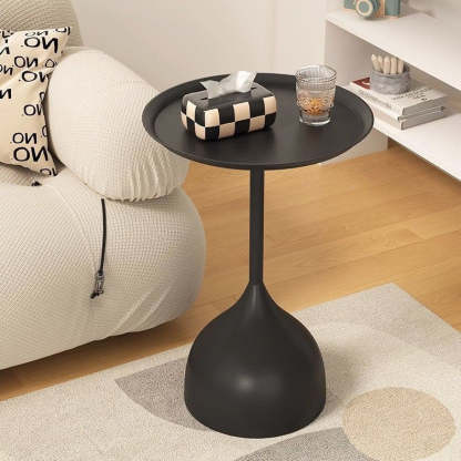Vintage Wine Glass Iron End Table