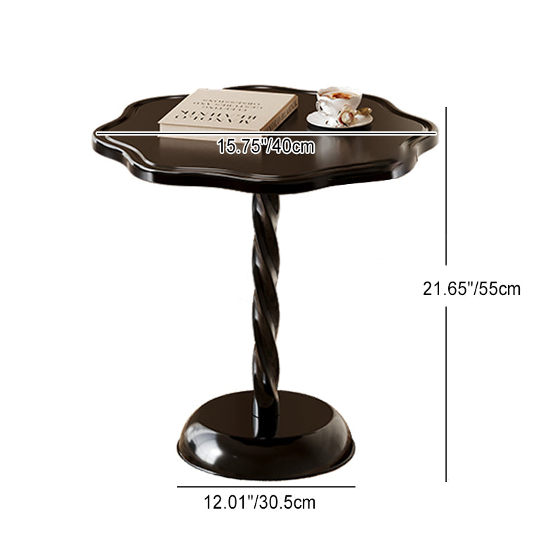 Art Deco Petal Spiral End Table — Yellow