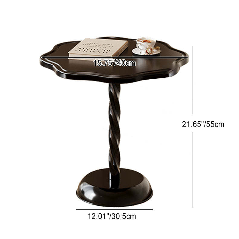 Art Deco Petal Spiral End Table — Yellow