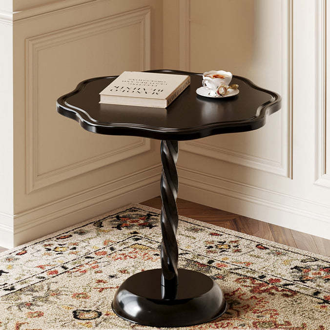 Art Deco Petal Spiral End Table — Gray