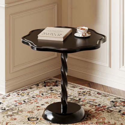 Art Deco Petal Spiral End Table — Gray
