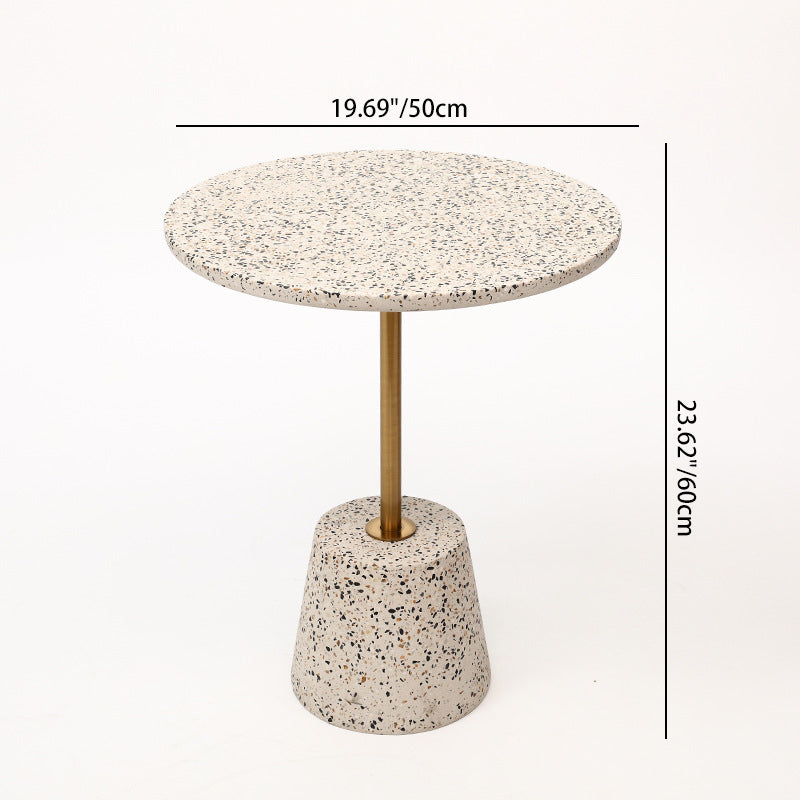 Scandinavian Tapered Graphite Iron End Table — Blue