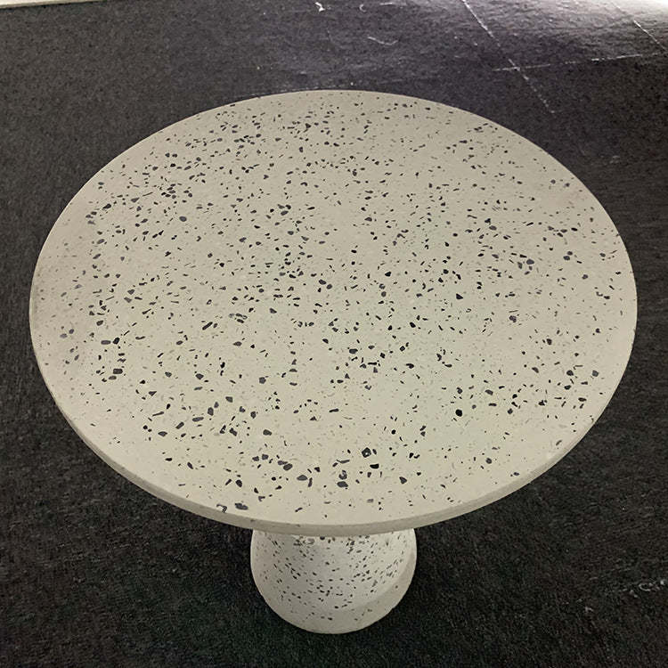 Scandinavian Tapered Graphite Iron End Table — Red