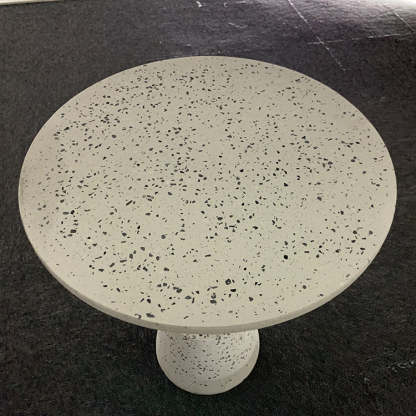 Scandinavian Tapered Graphite Iron End Table — Red