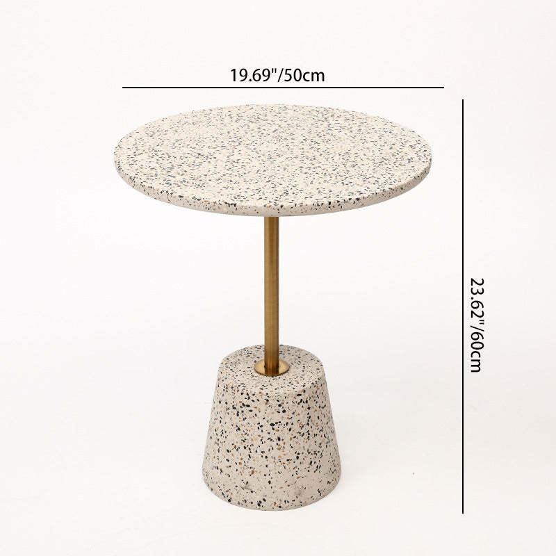 Scandinavian Tapered Graphite Iron End Table — Blue