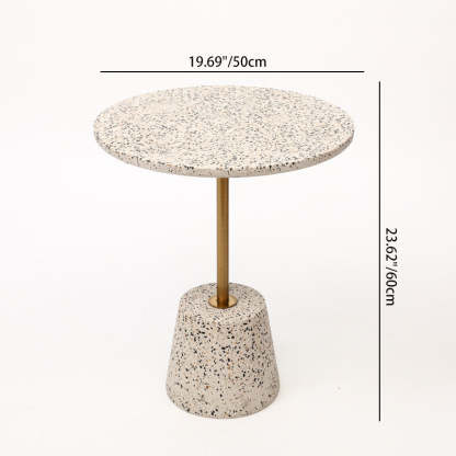 Scandinavian Tapered Graphite Iron End Table — Blue