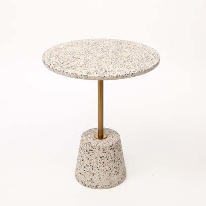 Scandinavian Tapered Graphite Iron End Table