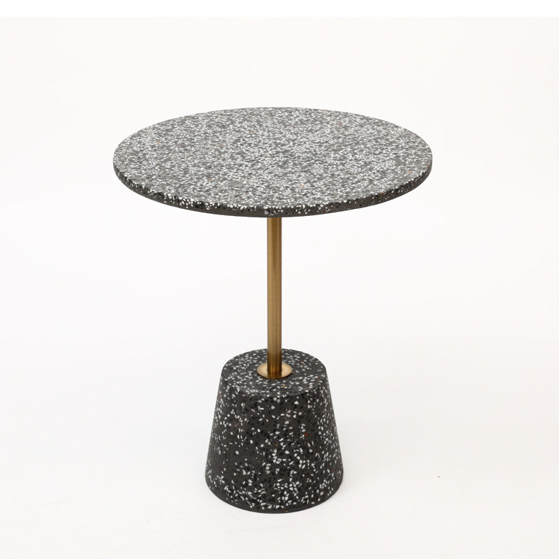 Scandinavian Tapered Graphite Iron End Table