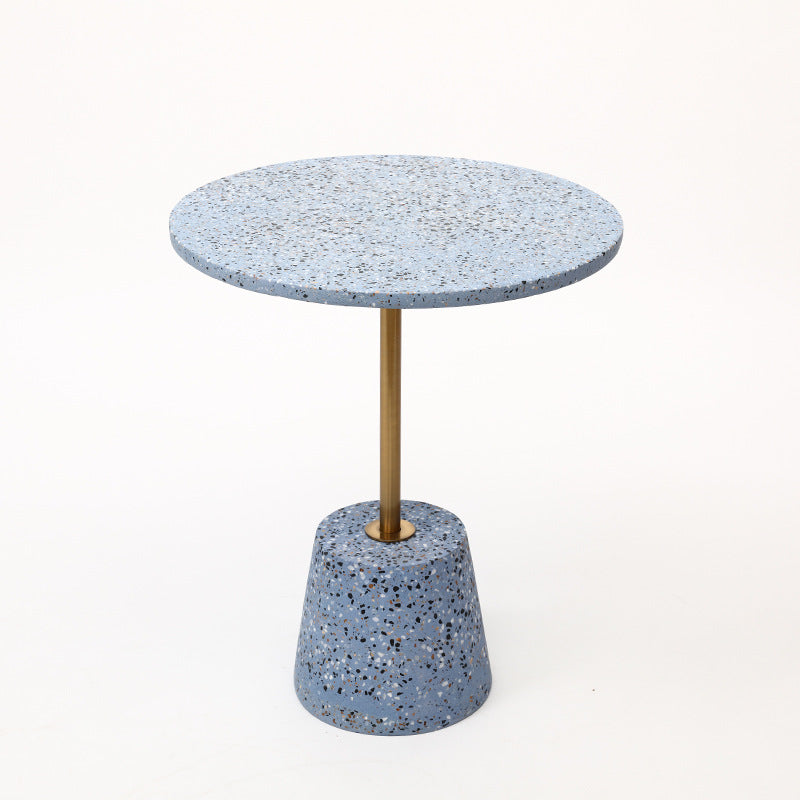 Scandinavian Tapered Graphite Iron End Table