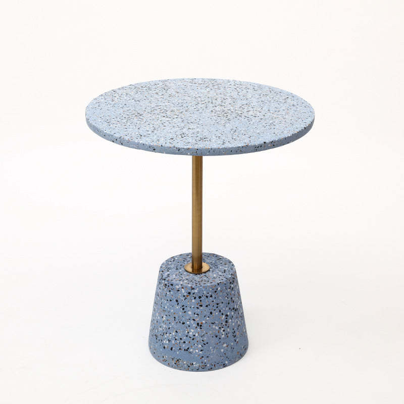 Scandinavian Tapered Graphite Iron End Table